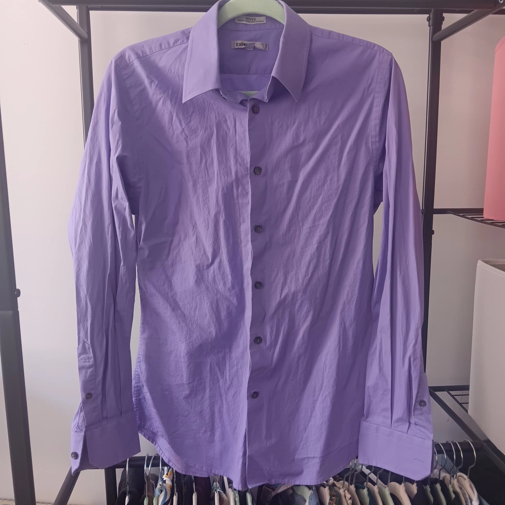Express Purple Dress Shirt Classic Style